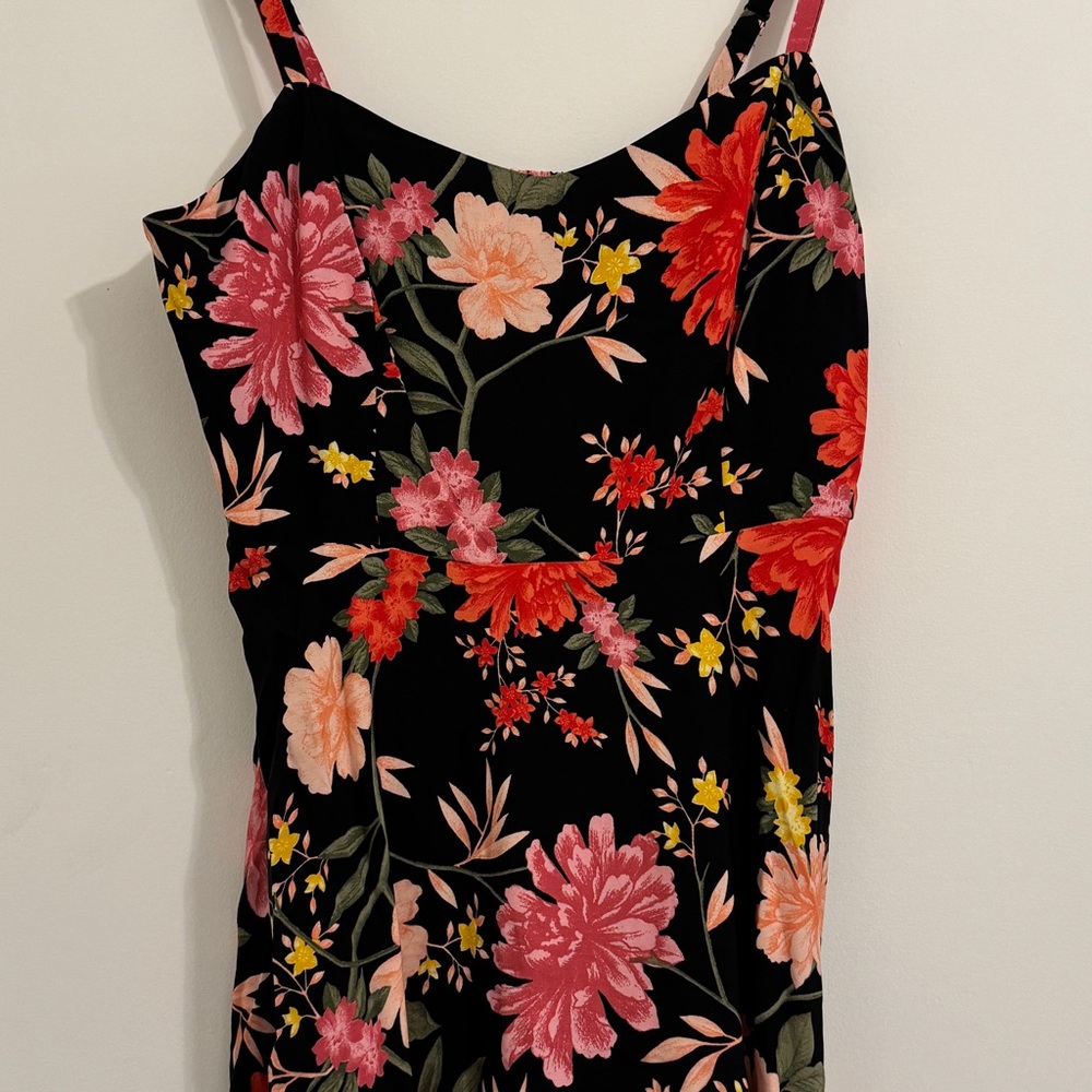 Old Navy Black Flower Dress